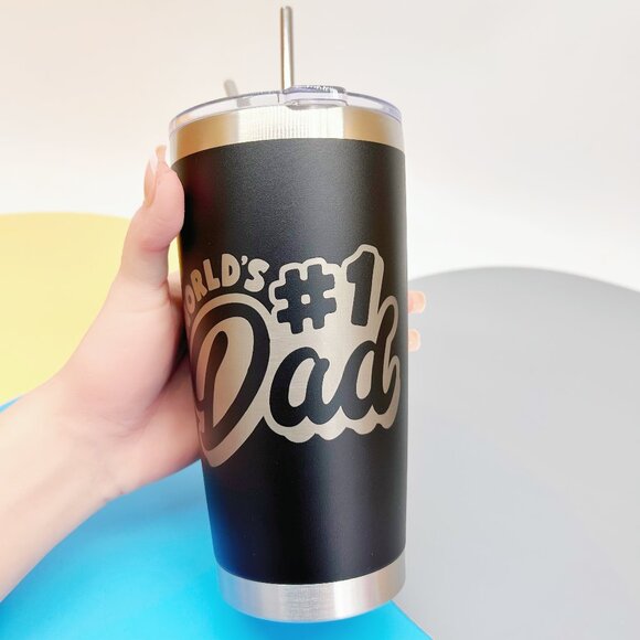 Personalized Engraved Tumblers, Best Dad Ever, Presents Birthday Gift for Dad - Picture 15 of 17